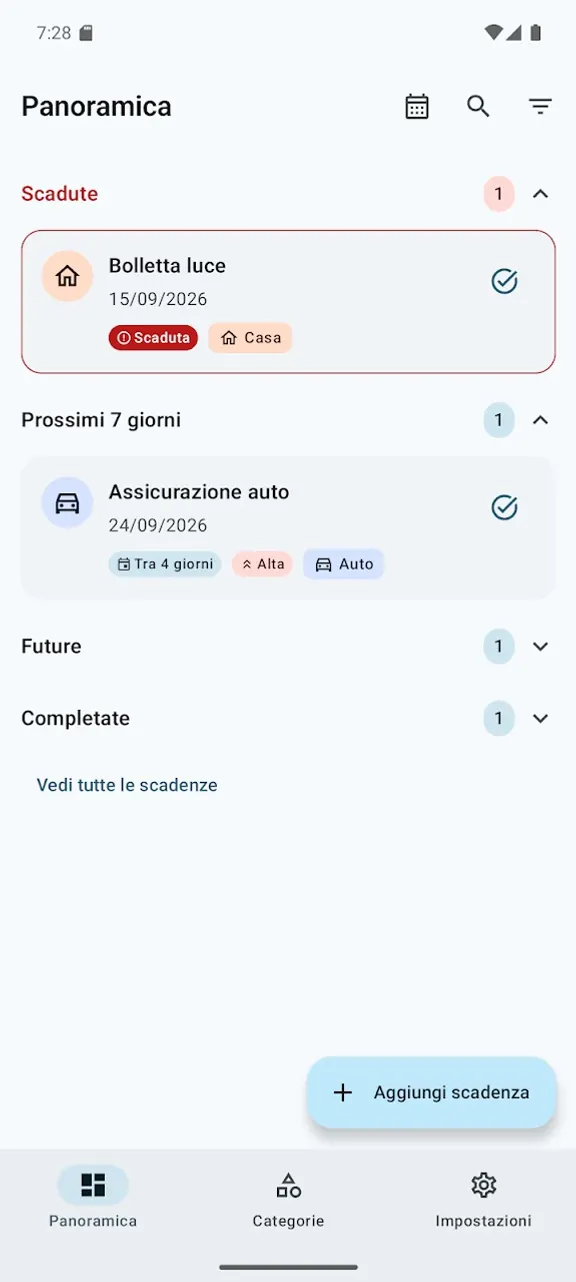 Scadenze Personali screenshot 3